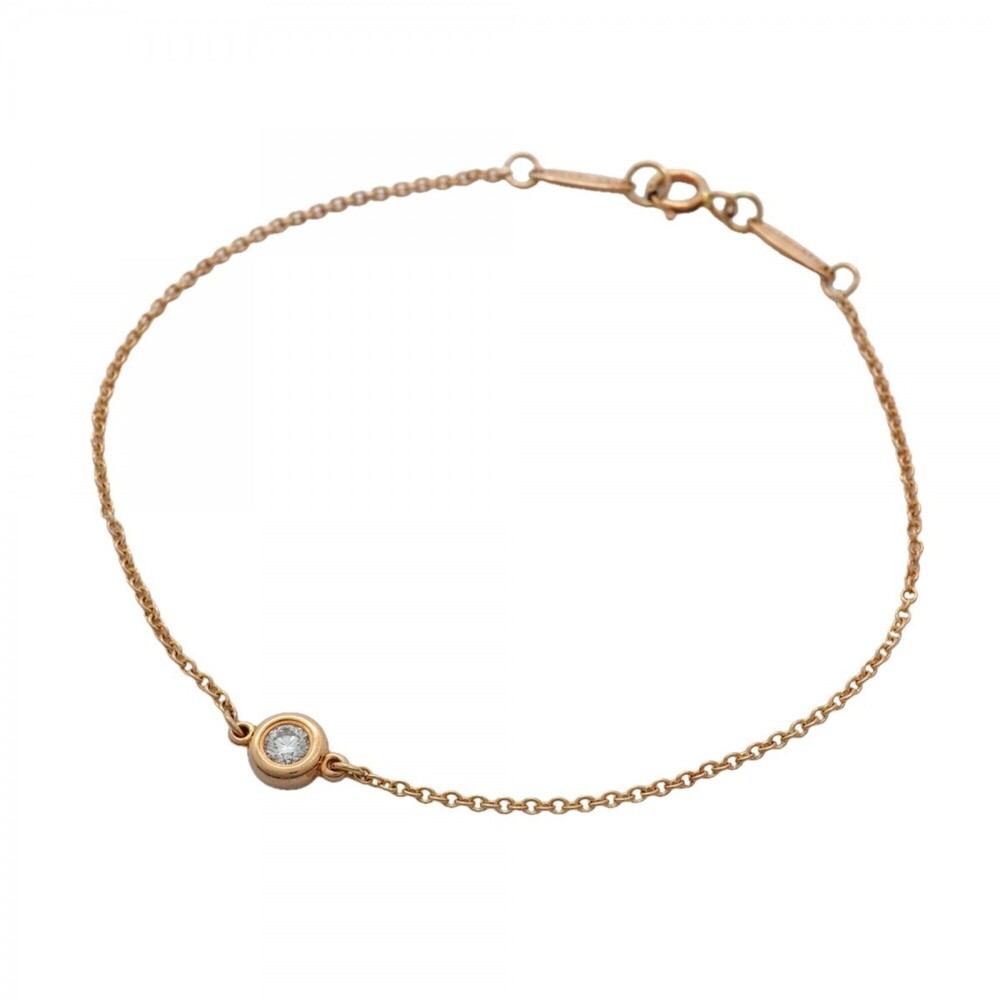TIFFANY 18k Gold Diamond Charm Bracelet